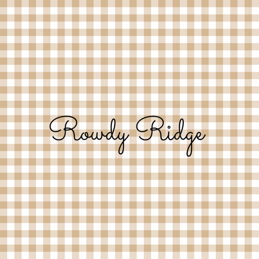 GINGHAM- BROWN