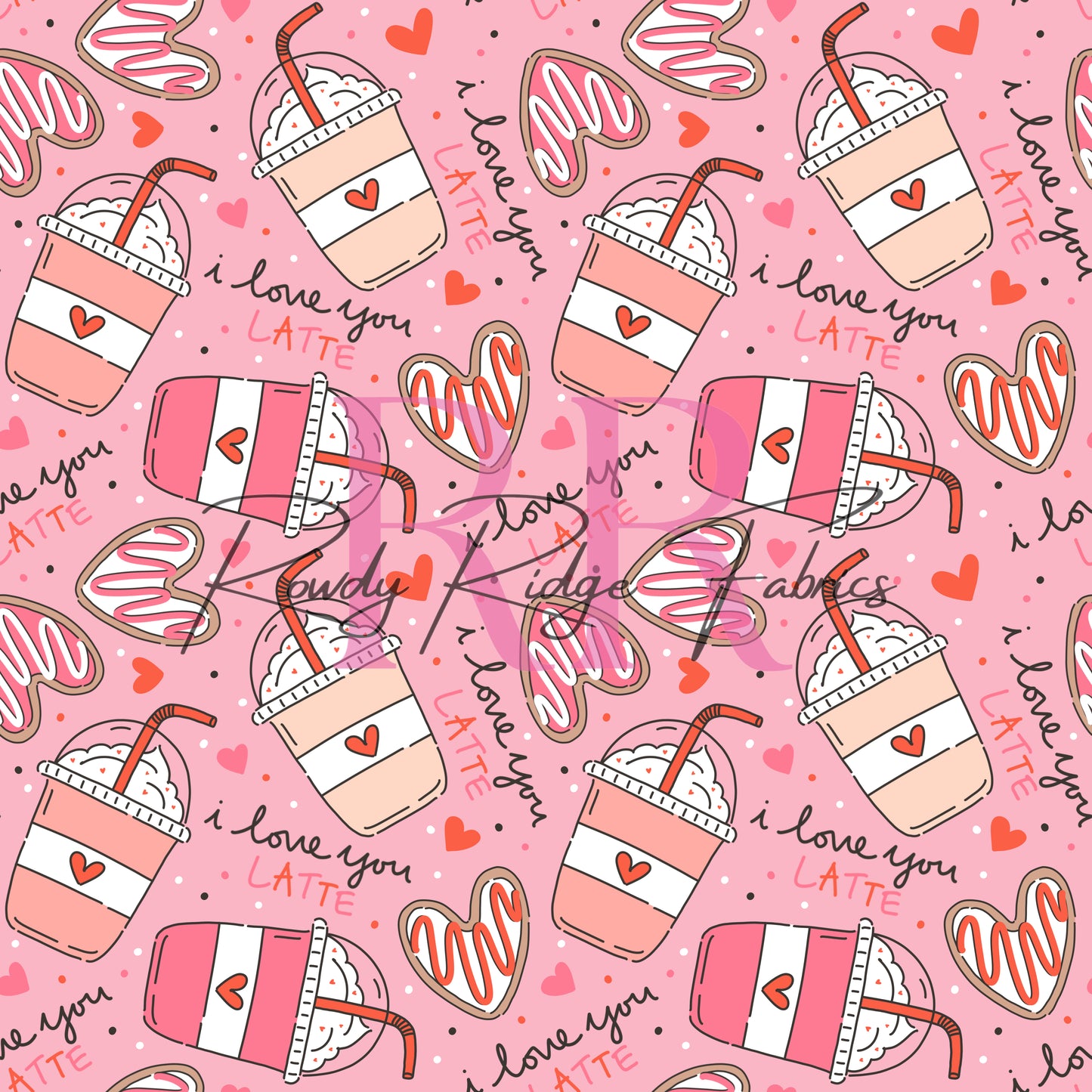 ILY Latte on Pink