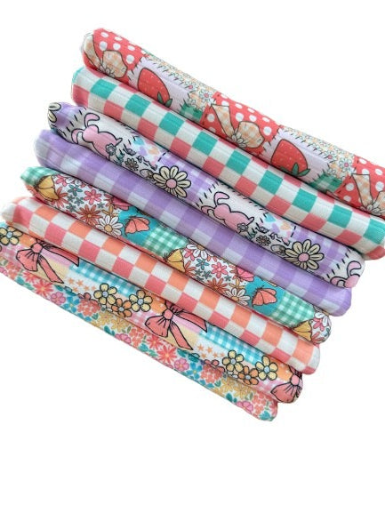 Purple_White_ Checkers- Brushed Rib